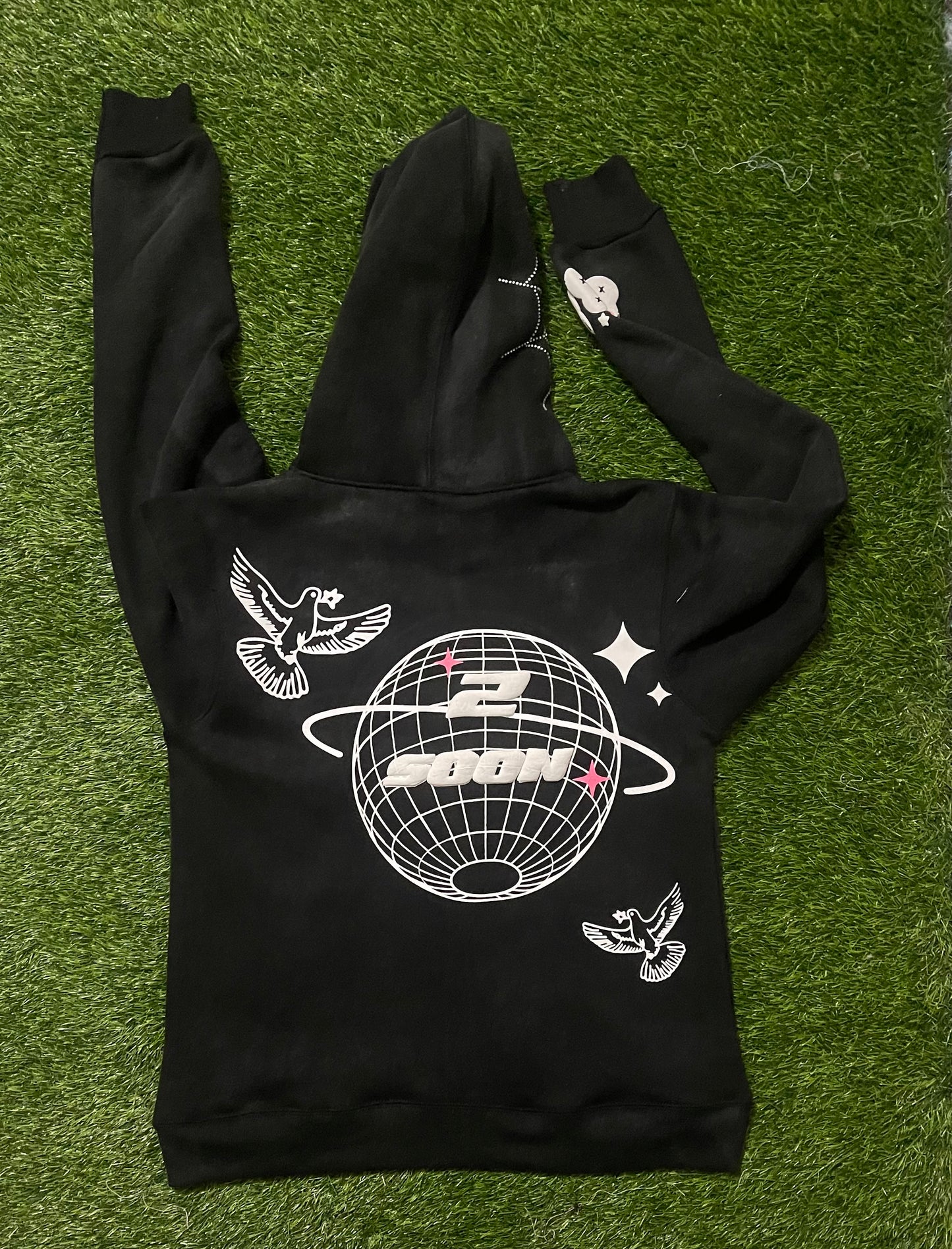 Black Full Zip (Distressed)