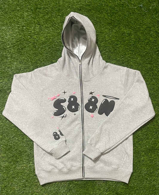 Grey Full Zip Too Soon